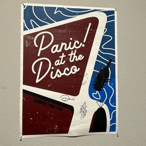 Signed Panic! At the Disco Summer Tour Poster 2016